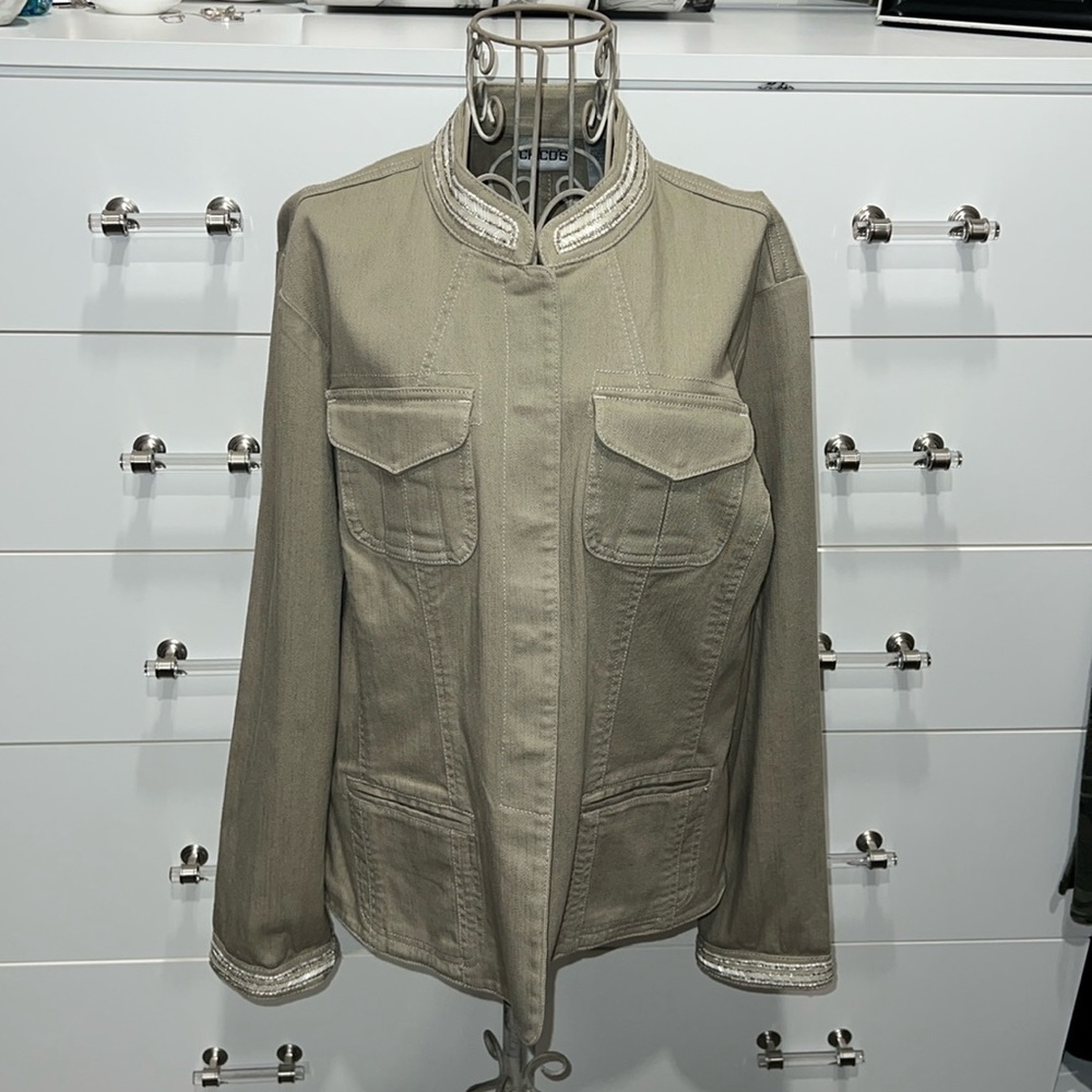 Chico’s Embellished Jacket, size 1 (S)